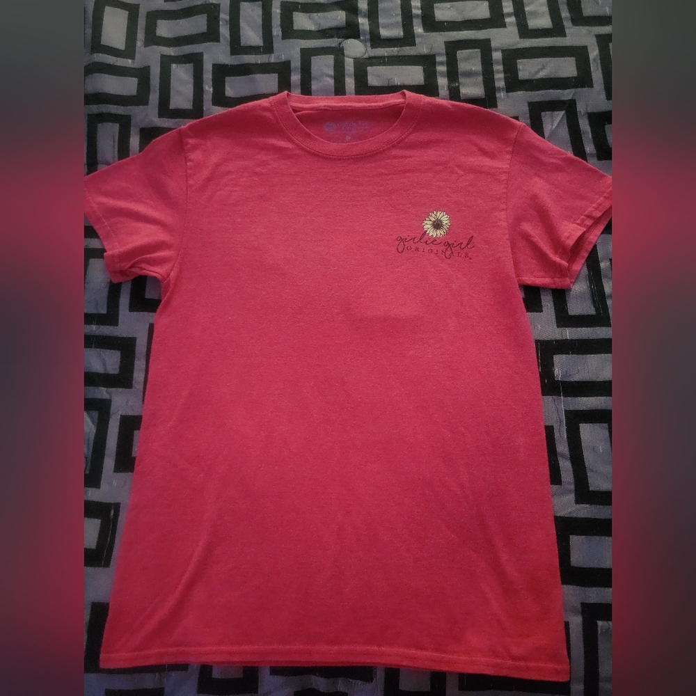 Ladies GIRLIE GIRL ORIGINAL Sunflower Tee EUC